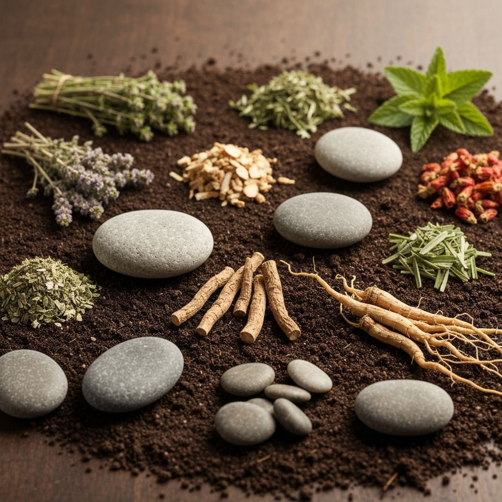 Medicinal herbs arrangement